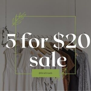 Look for items‎ marked 5/$20